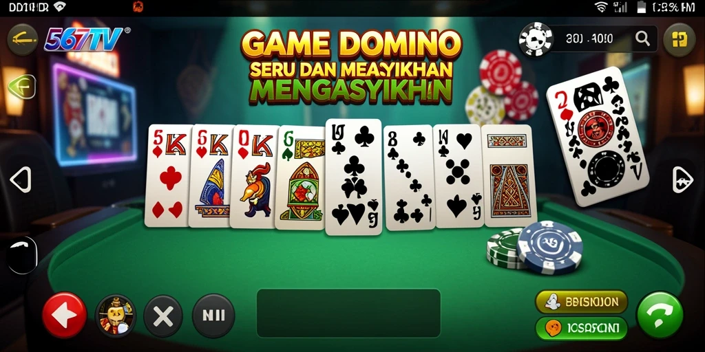 Tangkapan layar dari gameplay Domino yang mendebarkan di 567TV.