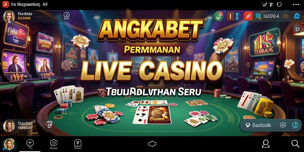 Tampilan permainan Live Casino yang seru dan interaktif di ANGKABET.