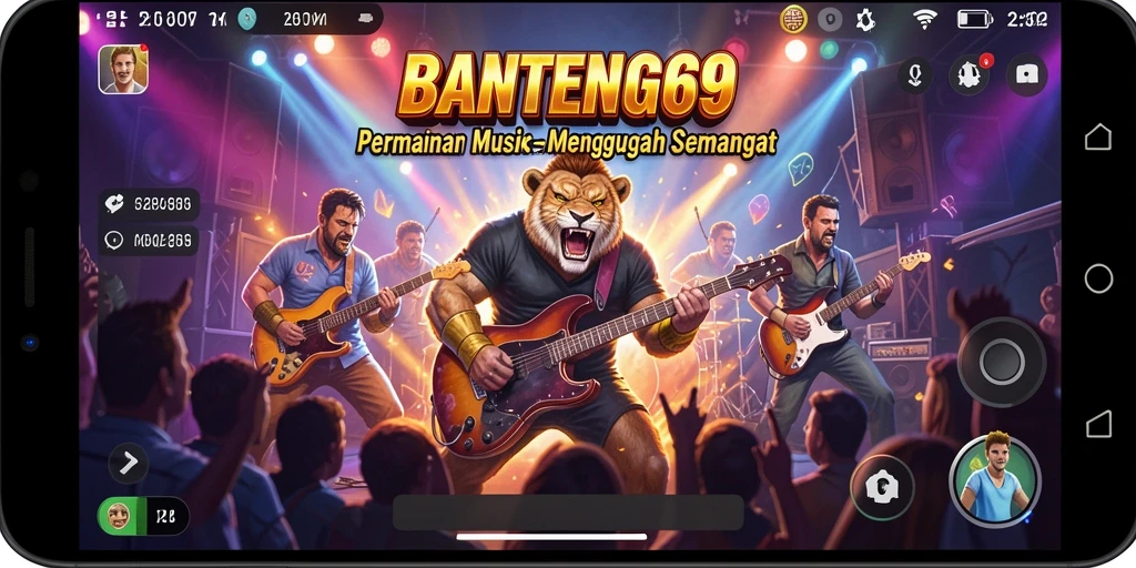 Tampilan gameplay BANTENG69 dengan ritme dan melodi yang seru.