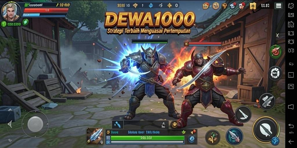 Tampilan gameplay mendebarkan dalam DEWA1000 strategi yang menantang.