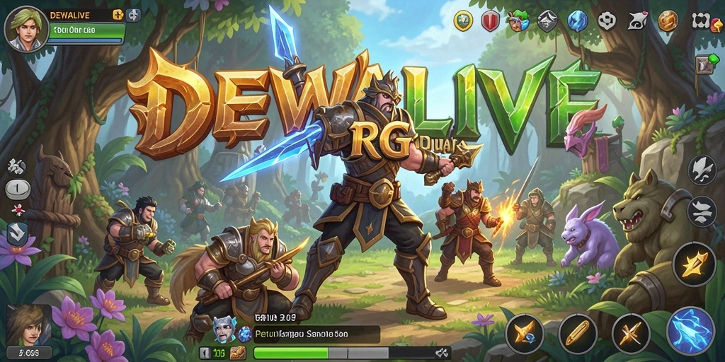 Gameplay seru DEWALIVE dengan karakter dan pertarungan menarik.