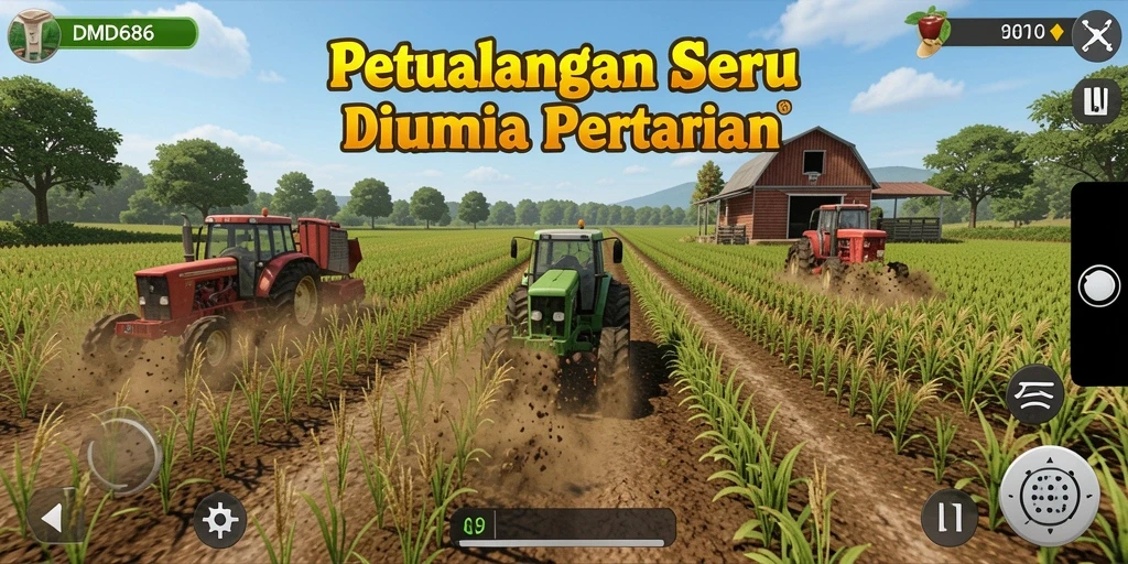 Tampilan gameplay seru di dunia pertanian DMD686.