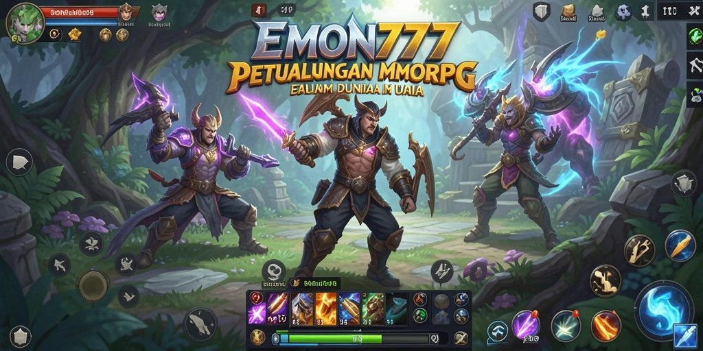 Tampilan gameplay seru dalam dunia MMORPG EMON777.