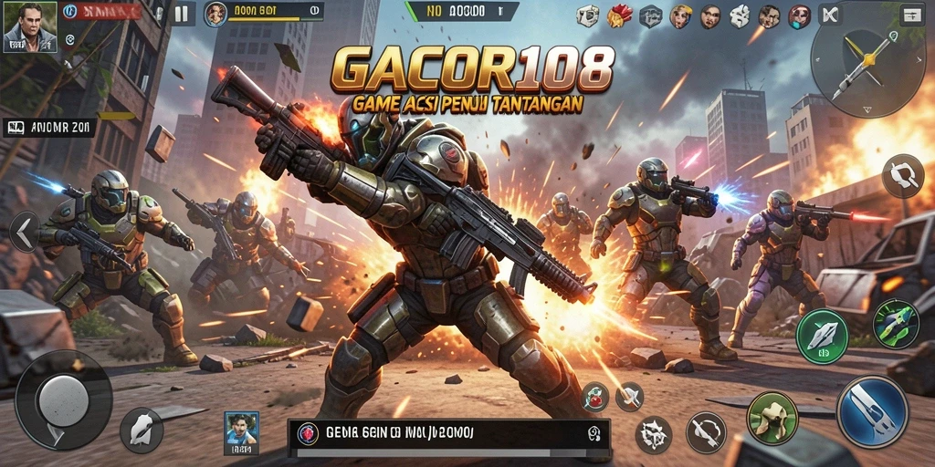 Tampilan gameplay GACOR108 yang penuh aksi dan strategi.