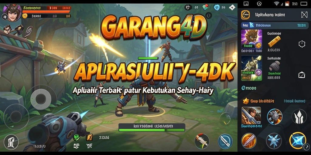 Tampilan menarik dari aplikasi GARANG4D dengan berbagai fitur Utility.