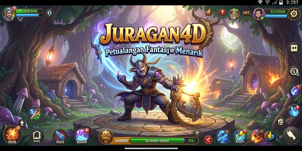 Tampilan gameplay seru di dunia RPG JURAGAN4D.