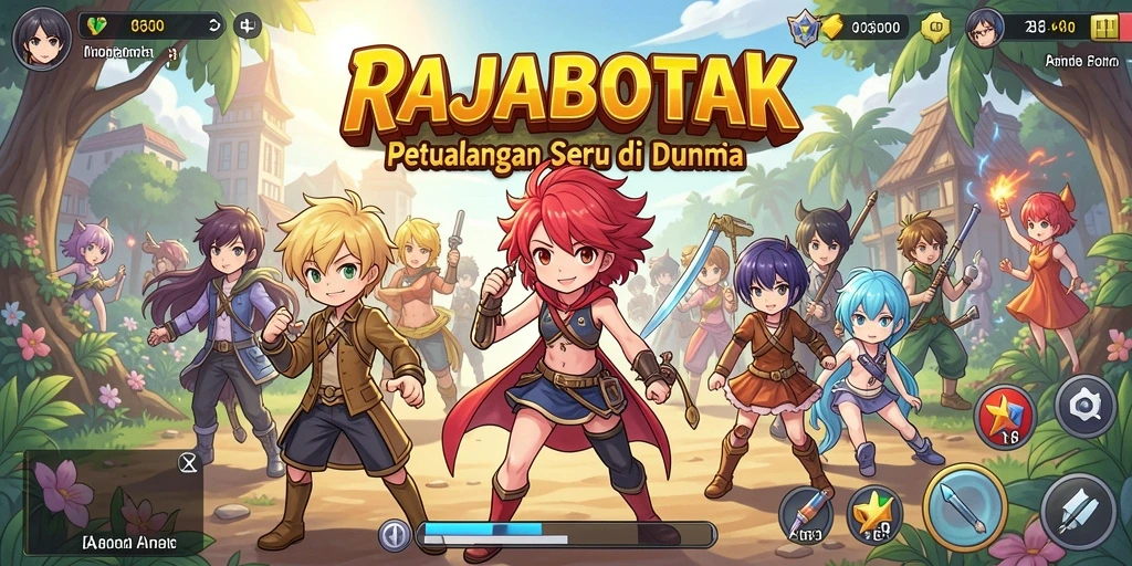 Tampilan gameplay RAJABOTAK yang menakjubkan dan penuh aksi.