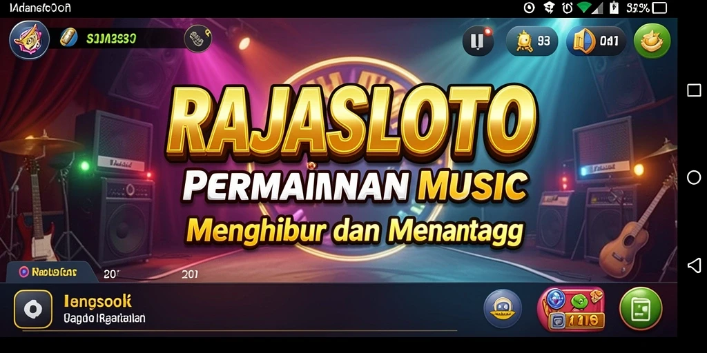 Tampilan gameplay RAJASLOTO yang seru dan interaktif dengan musik