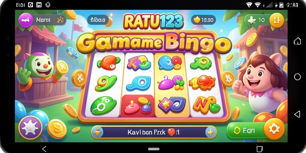 Tampilan gameplay seru dari RATU123 yang menampilkan keseruan Bingo.