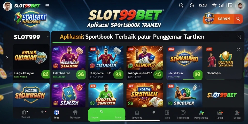 Screenshot dari SLOT99BET menampilkan antarmuka pengguna saat taruhan olahraga.