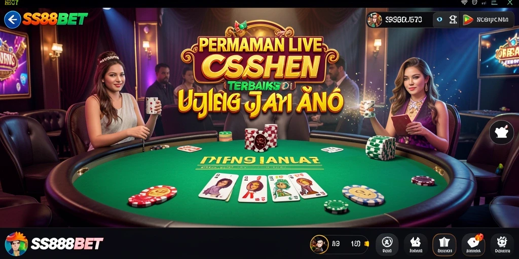 Tampilan gameplay Live Casino yang seru dan interaktif di SS88BET.