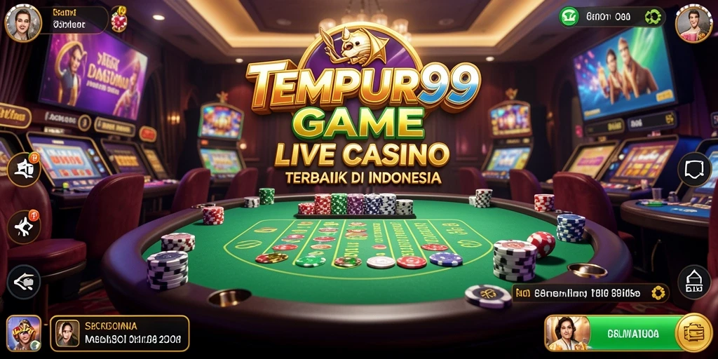 Tampilan gameplay seru di TEMPUR99 dengan dealer langsung.